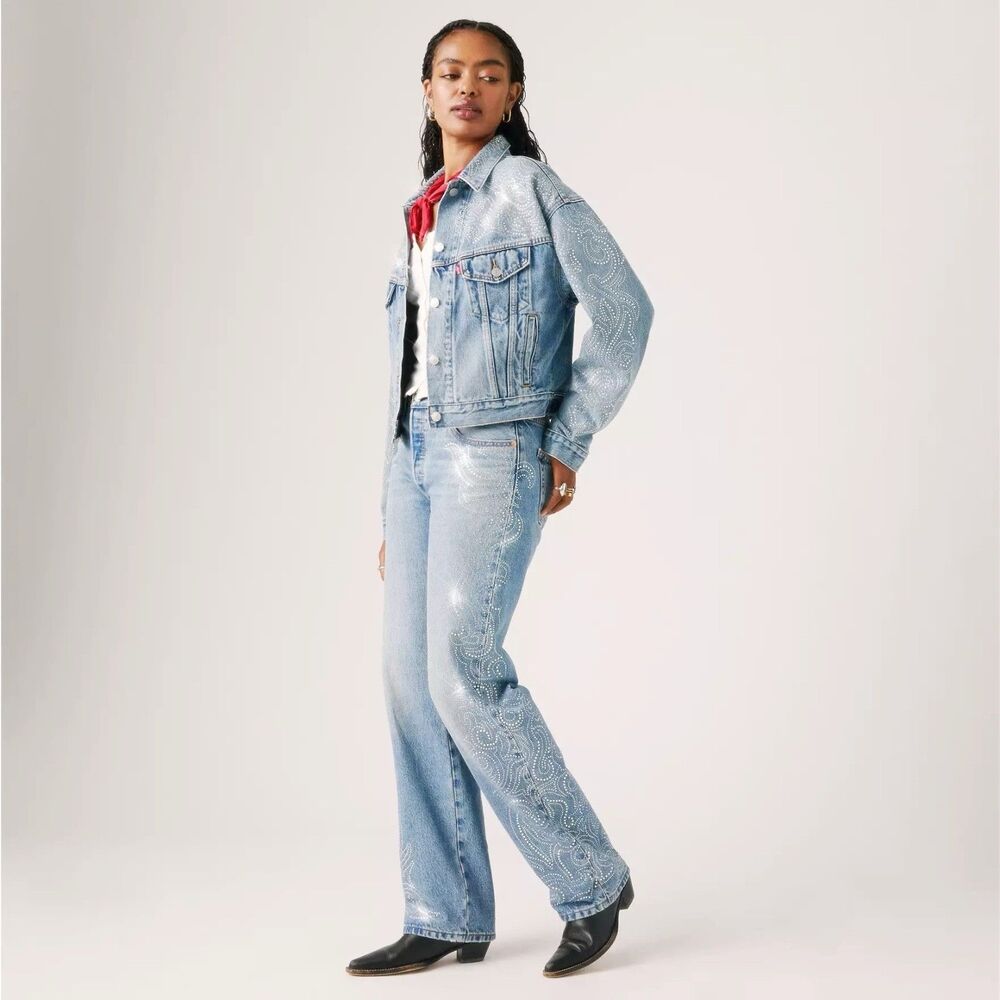 Beyonce Levi's Light Blue Straight Leg Jeans